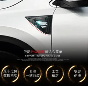 2 Шт Углеродное Волокно ABS Хромированное Боковое Крыло Автомобиля Вентиляционное Отверстие На Выходе Крышка Отделка Внешнего Украшения Кузова Для Honda CRV 2017 Car-Styling