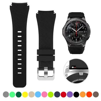 20/22 мм Ремешок Для Samsung galaxy watch 5/6/4 40 мм/Classic 46/Gear s3 силиконовый браслет huawei watch gt 2e/5 pro 45 мм Ремешок