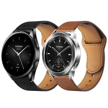 22 мм Кожаный Ремешок для Xiaomi Watch S3 Smartwatch Ремешок для Xiaomi watch S2 Браслет для xiaomiwatch S1 Активный/Pro Браслет Ремень