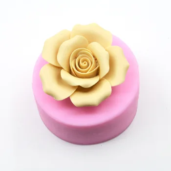 3D Формы для мыла в форме большого розового цветка Изготовление силиконовых форм для шоколада Ручной работы Изготовление Силиконовых форм для цветов и свечей своими руками