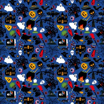 46x135 см Хэллоуин принт узор Искусственная Кожа Ткань для изготовления Дивана Серьги Ручной работы Сумочка Швейные проекты DIY Crafts 1.0 мм