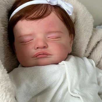 48 см Возрожденная Спящая кукла ручной работы Розали 3D Кожа с волосами от корней до корней на реальном фото