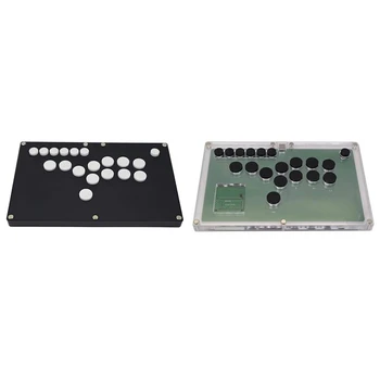 ABGZ-DIY Ультратонкий Аркадный Джойстик Hitbox на все кнопки, игровой контроллер Fight Stick для PS4/PS5/ПК/ USB С возможностью горячей замены Cherry MX