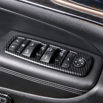 ABS Углеродное волокно Для Jeep Grand Cherokee 2014-2017 Аксессуары LHD Крышка Переключателя Окна Автомобиля Отделка Панели Управления Стеклом Стайлинг автомобиля