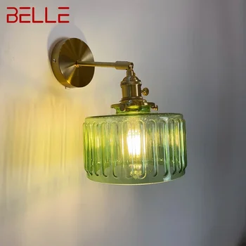 BELLE Nordic Латунный настенный светильник для гостиной, спальни, прикроватной тумбочки, современного гостиничного коридора, настенного светильника для прихожей