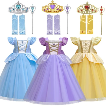 Fantasia Girls, запутанная принцесса, костюмы для косплея на Хэллоуин 2023, Детское платье на день рождения, детская маскировка, карнавальное праздничное платье
