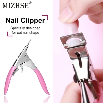 MIZHSE 1шт Профессиональный маникюр, машинка для стрижки ногтей из нержавеющей стали, акриловые гелевые наконечники, накладные кончики ногтей, триммер для обрезки ногтей по краям.
