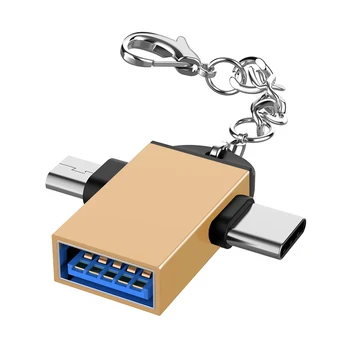 в 1 OTG-адаптере USB 3.0 для подключения к Micro USB и USB C для подключения к разъему конвертер из алюминиевого сплава HHUAWEI