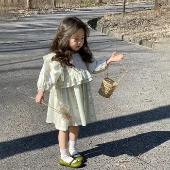 Весенняя корейская версия для девочек 2023, Модное платье с фрагментированными цветами, 2023, Свежее и милое Платье принцессы с темпераментом.