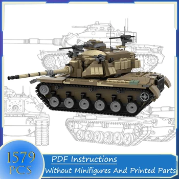 Военная серия M60A3 Patton Magach Строительные кирпичи Модель танкового оружия, собранные своими руками кирпичи, игрушки по креативным технологиям, подарки