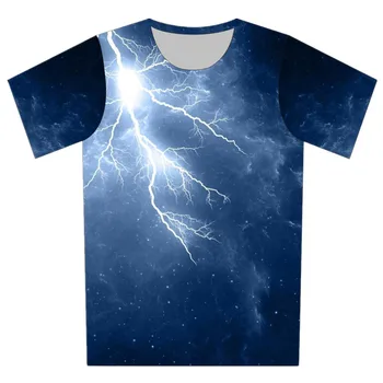 Детская футболка с 3D галактикой в новом стиле, футболка с принтом 