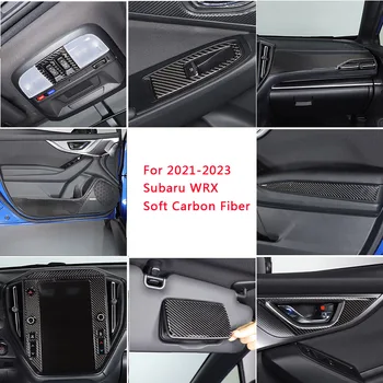 Для 2020-23 Subaru WRX мягкая дверца автомобиля из углеродного волокна, противоударная панель, центральная панель управления, наклейки внутри и снаружи, аксессуары
