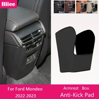 Для Ford Mondeo 2022 2023, коробка для заднего подлокотника, Противоударная накладка, защитный чехол из микрофибры, коврик, автомобильные аксессуары