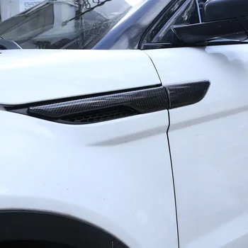 Для Land Rover Range Rover Evoque 2012-18 ABS Текстура из углеродного волокна, боковое вентиляционное отверстие автомобиля, отделка крышки, внешние автомобильные аксессуары
