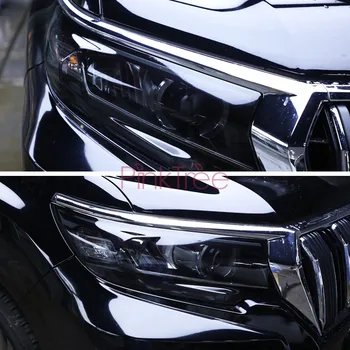 Для Toyota Land Cruiser Prado 150 FJ150 2015 2016 2017 2018 2019 Черная фара из ТПУ, прозрачная защитная пленка от царапин