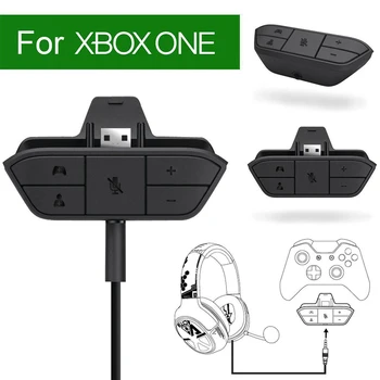 Для Xbox ONE Адаптер стереогарнитуры Аудио Микрофон Конвертер наушников Регулировка баланса звука Контроллер 3,5 мм аудиоразъем для Xbox ONE