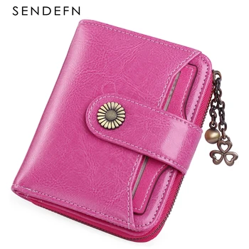 Женский короткий кошелек SENDEFN, маленький Модный кожаный кошелек, женская сумка для карт, женский клатч, кошелек с зажимом для денег, кошелек 5185