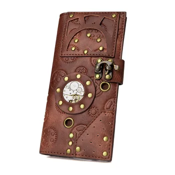 Женский кошелек в средневековом ретро-стиле, женская сумка для денег в европейском и американском стиле в стиле панк, роскошный кошелек Cartera Mujer, держатель для карт