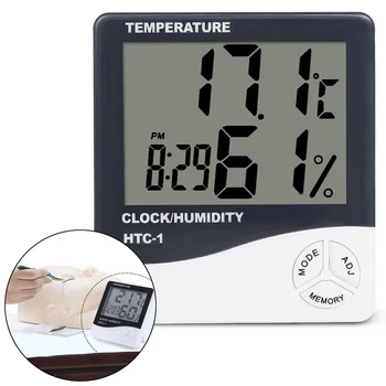 ЖК-цифровой термометр-гигрометр, станция измерения температуры и влажности ресниц, часы, Инструмент для наращивания ресниц в салоне красоты, инструмент для макияжа