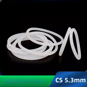 Изготовленные на заказ Силиконовые Уплотнительные кольца CS 5,3 мм VMQ Прокладка Термостойкие Уплотнения Механического оборудования Полупрозрачного Белого цвета