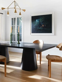 Изготовленный на заказ обеденный стол в стиле винтажного творчества прямоугольный обеденный стол в винтажном стиле для дома