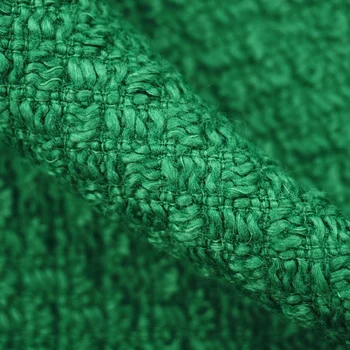 Изумрудно-зеленый шерстяной твид ткани для пальто текстиля Ау Mètre Costura тела Ткань ドレス 드레스 Tecido Африканского шитья 트위드 ツイード со двора