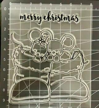Изящные прозрачные штампы из силиконовой резины Mouse / Рождественский альбом ручной работы для детской декоративной продукции
