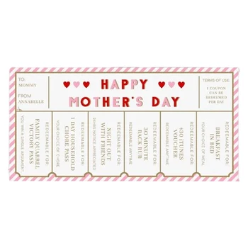 Инновационное розовое девчачье сердечко С подарком на День Матери для детей, многофункциональный купон на новинку, подарок на День рождения матери