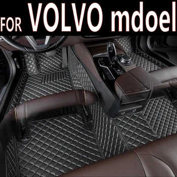 Кожаные Автомобильные Коврики Для VOLVO C30 C70 S40 S60 S70 S80 S90 V50 V60 2022 2023 Автомобильные Аксессуары