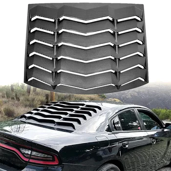 Крышка Жалюзи заднего стекла с принтом из углеродного волокна Подходит для 2011-2021 Dodge Charger SXT/GT/RT/RT Scat Pack/Scat Pack Широкофюзеляжный