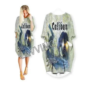 Металкор-группа Caliban, женская уличная одежда с 3D принтом, женское платье американского размера, модная одежда в стиле харадзюку с коротким рукавом, женская одежда