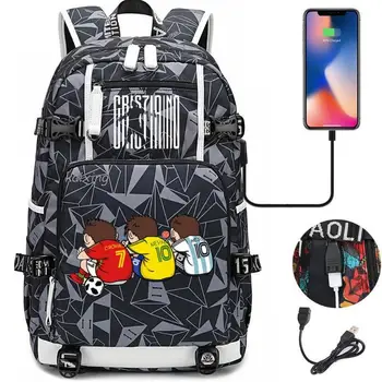 Модные рюкзаки CR7, камуфляжная водонепроницаемая сумка для ноутбука, Детские повседневные школьные сумки, школьный рюкзак для девочек Mochila