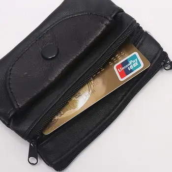 Мужские кошельки, черный деловой винтажный кошелек для монет из искусственной кожи, модные сумки для хранения мелочей, мешочек для мелочей