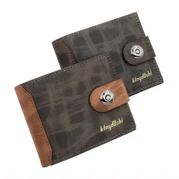 Мужской Короткий кошелек для отдыха, многопозиционный Мужской кожаный кошелек Urban Recreational с магнитной пряжкой, мужской карман для монет