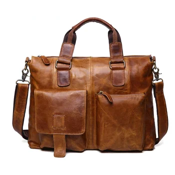 Настоящие Мужские дизайнерские сумки из натуральной кожи, винтажные портфели для ноутбуков, офисные сумки через плечо, мужская сумка-мессенджер через плечо