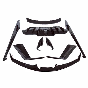 Настоящий карбоновый N-образный передний бампер с кромкой для губ, боковая юбка, задний диффузор, крышка заднего фонаря для Ferrari 488GTB 2015-2019 body kit