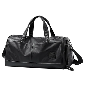 Новая деловая мужская дорожная сумка из мягкой кожи, спортивная сумка большой емкости, мужская спортивная сумка для фитнеса, текстурная сумка через плечо