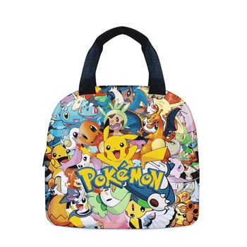 Новые сумки-тоут с покемонами Пикачу, детский ланч-пакет со льдом, детская сумочка с принтом мяча покемона из мультфильма 