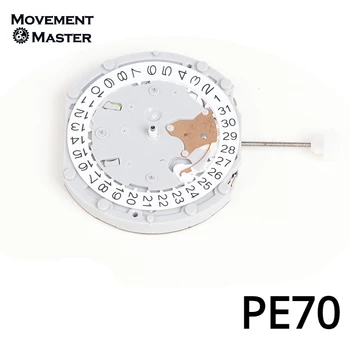 Новый и оригинальный механизм Shenglong PE70 С шестью стрелками, кварцевый механизм с несколькими движениями, маленькая секундная стрелка 6.9.12, Детали для ремонта часов