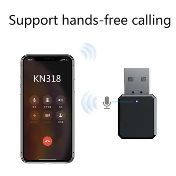 Новый продукт, Аудиоприемник KN318 BT 5 в 1, Удобный режим USB, Двойной выход для автомобиля и Динамика, Беспроводная адаптация