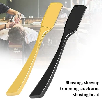 Парикмахерская бритва для стрижки из цинкового сплава, профессиональная ручная бритва для парикмахеров, мужские бритвенные инструменты с прямым краем, бритье бороды