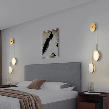 Постмодернистский творческий фон гостиной настенный светильник прикроватное зеркало для спальни настенный светильник
