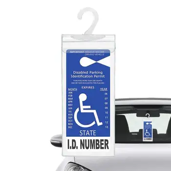 Прозрачный держатель для табличек для инвалидов, Держатель для табличек для инвалидов с крючком, Помощь при парковке в гараже, Аксессуары для инвалидов