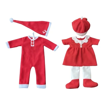 Рождественский костюм для фотосъемки новорожденных, комбинезон, комплект одежды для младенца, подарок на день рождения для девочки и мальчика, аксессуар