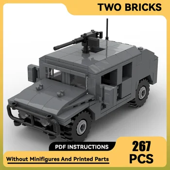 Строительные блоки Moc серии War Модель HMMWV M1025 Технические кирпичики для сборки военной техники своими руками Игрушка в подарок ребенку
