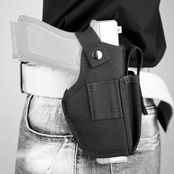 Тактическая универсальная кобура для охотничьего пистолета Glock, черная сумка-держатель для магазина, модульная поясная пистолетная кобура Molle, новая