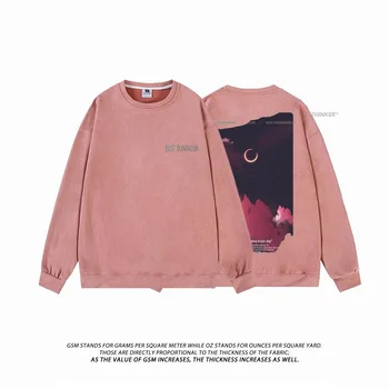 Толстовка с графическим рисунком в стиле уличного панка в американском стиле, мешковатый качественный замшевый осенне-весенний пуловер Harajuku Y2K Hook Мужская одежда