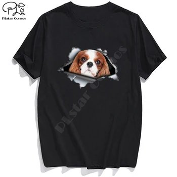 Футболка, модный бренд, летняя футболка с принтом забавной собаки, мужские и женские рубашки, топы в стиле хип-хоп, черные хлопковые футболки в стиле тис-1