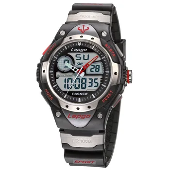 Часы PASNEW от ведущего бренда, профессиональные мужские спортивные часы, аналоговые цифровые кварцевые часы с двойным дисплеем, водонепроницаемые часы для дайвинга на 100 метров