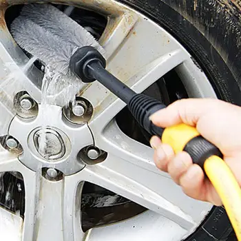 Щетка для чистки автомобильных колес Автоматическая моющая щетка для шин Инструмент для чистки автомобильных ободов и шин Легко очищает труднодоступные места